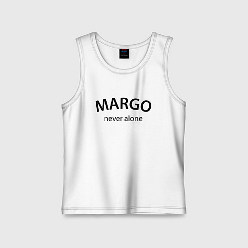 Детская майка Margo never alone - motto / Белый – фото 1