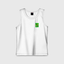 Майка детская хлопок Зелёный фонарь, цвет: белый