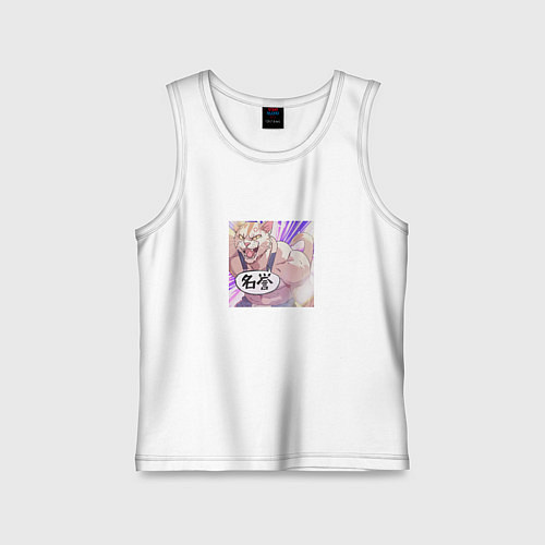 Детская майка Протеиновый кот / Белый – фото 1