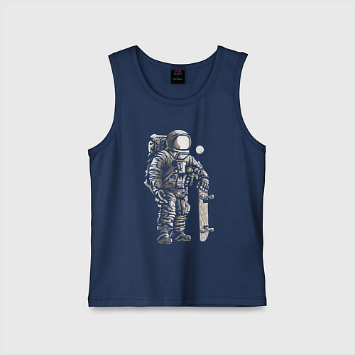 Детская майка Space skateboarding / Тёмно-синий – фото 1