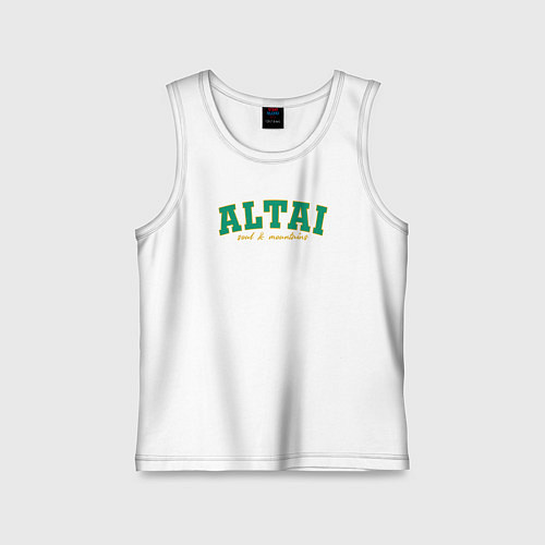 Детская майка Altai soul and mountains / Белый – фото 1