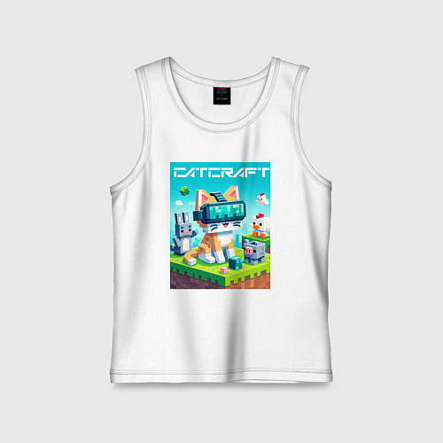 Детская майка Catcraft - collaboration ai art / Белый – фото 1