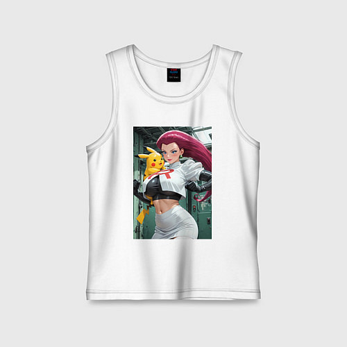 Детская майка Джесси и Пикачу / Белый – фото 1