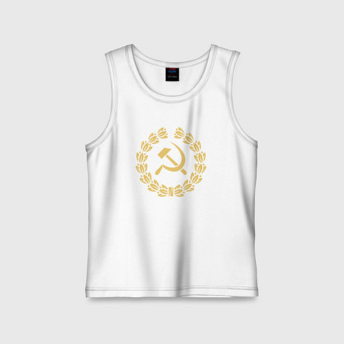 Детская майка Стиль серпа и молота / Белый – фото 1