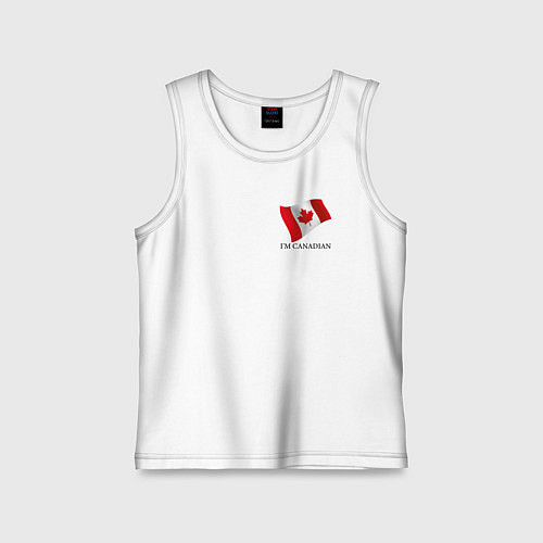 Детская майка Я Канадец - патриотизм / Белый – фото 1