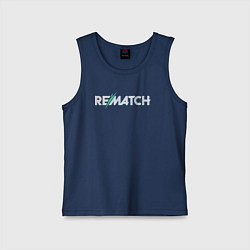 Майка детская хлопок Rematch logo, цвет: тёмно-синий