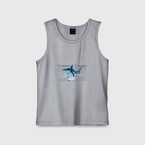 Детская майка Brainrot animals тралалело тралала мем / Меланж – фото 1