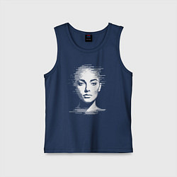 Майка детская хлопок Цифровая косметология, цвет: тёмно-синий