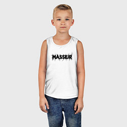 Майка детская хлопок Массажист, цвет: белый — фото 2