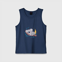 Майка детская хлопок Сон коалы на ветке, цвет: тёмно-синий