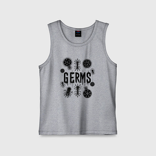 Детская майка Микробы вирусы и бактерии / Меланж – фото 1