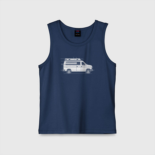 Детская майка Машина скорой помощи в движении / Тёмно-синий – фото 1