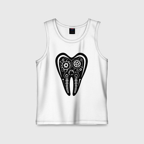 Детская майка Механический зуб / Белый – фото 1