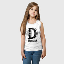 Майка детская хлопок D - dentist, цвет: белый — фото 2