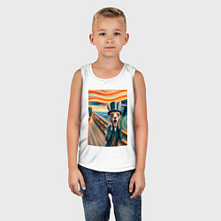 Майка детская хлопок Кенгуру кричит - мем нейросеть, цвет: белый — фото 2