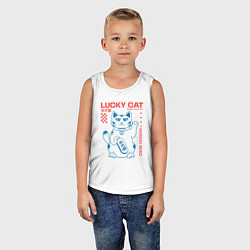 Майка детская хлопок Maneki neko, цвет: белый — фото 2