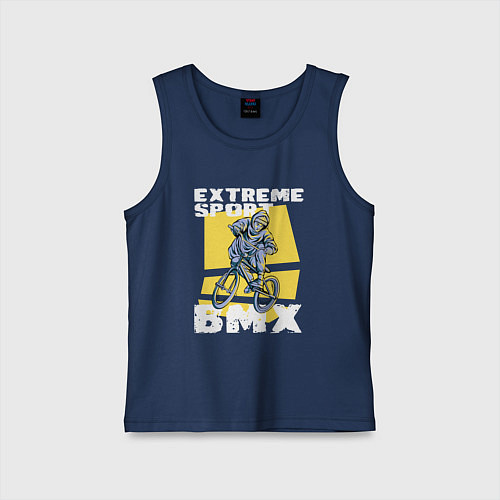 Детская майка BMX фристайл / Тёмно-синий – фото 1