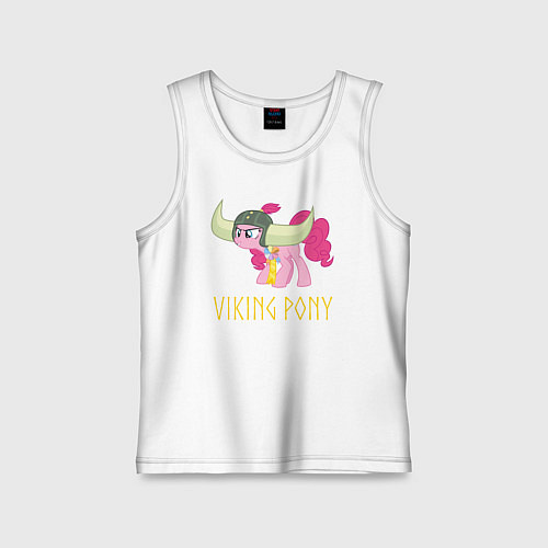 Детская майка Пинки Пай пони викинг / Белый – фото 1