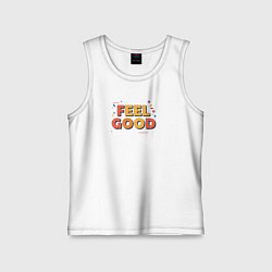 Детская майка Feel Good надпись в стиле мемфис