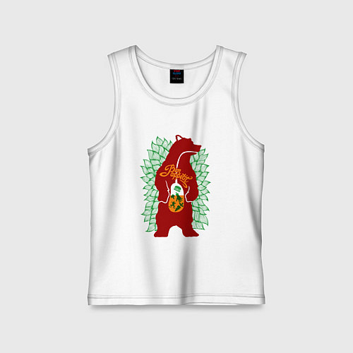 Детская майка Медведь и обед - аппетит / Белый – фото 1