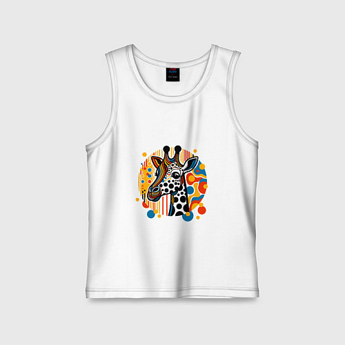 Детская майка Абстракция жираф в точечку / Белый – фото 1