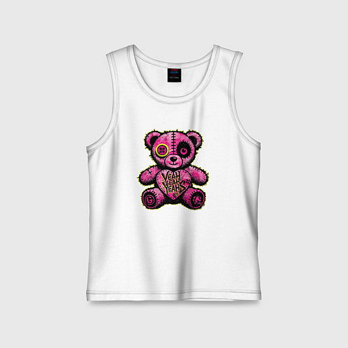 Детская майка Pink bear / Белый – фото 1