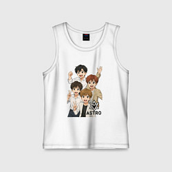 Майка детская хлопок Astro аниме стиль, цвет: белый