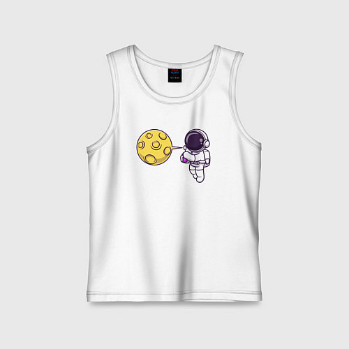 Детская майка Bubble moon / Белый – фото 1