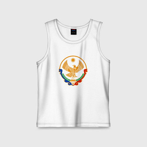 Детская майка Дагестан герб / Белый – фото 1