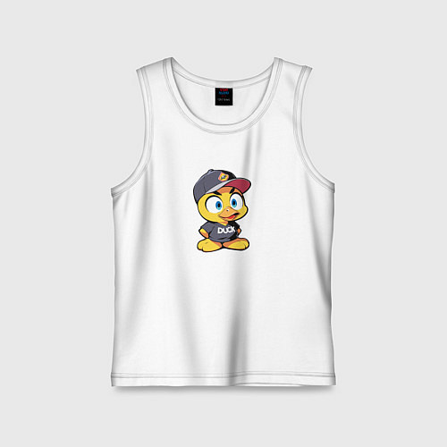 Детская майка Утёнок в кепке / Белый – фото 1