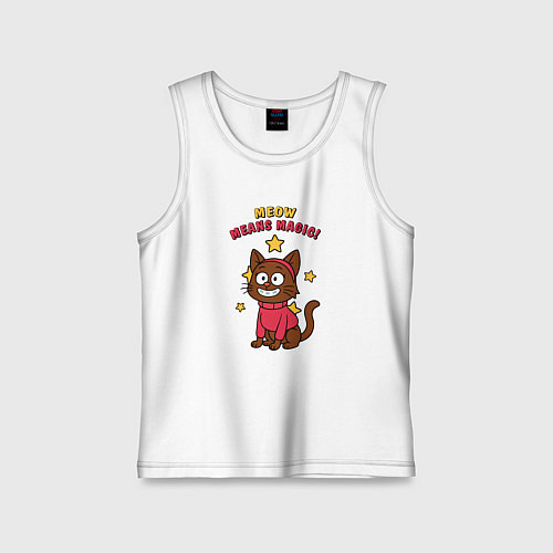 Детская майка Meow means magic / Белый – фото 1