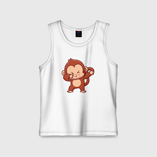 Детская майка Dabbing monkey / Белый – фото 1