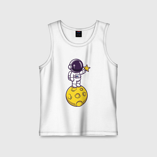 Детская майка Космонавт со звездой / Белый – фото 1