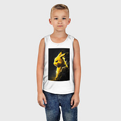 Майка детская хлопок Pikachu, цвет: белый — фото 2