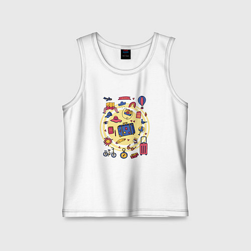 Детская майка Летние путешествия / Белый – фото 1