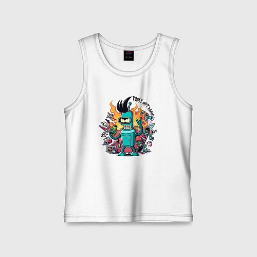 Детская майка Панк Бендер с банкой лимонада / Белый – фото 1