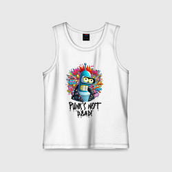 Детская майка Бендер с красным хайером - панк жив