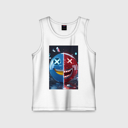 Детская майка Смайлик твоего настроения / Белый – фото 1