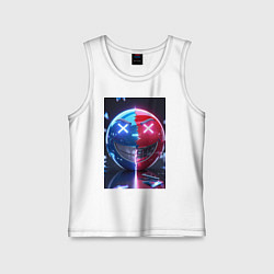 Майка детская хлопок Смайлик твоего настроения, цвет: белый