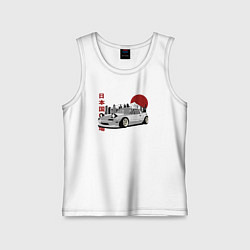 Майка детская хлопок Mazda Miata art, цвет: белый