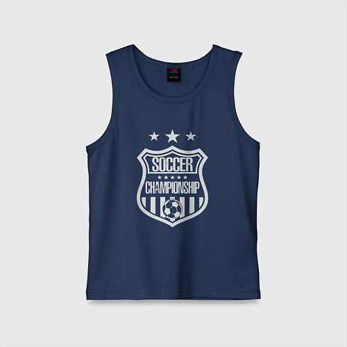 Детская майка Чемпионат по соккеру / Тёмно-синий – фото 1