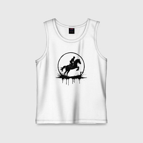 Детская майка Скакун в круге / Белый – фото 1