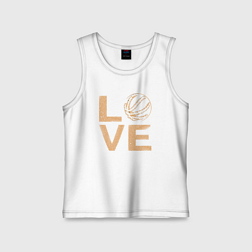 Детская майка Любовь к баскетболу / Белый – фото 1
