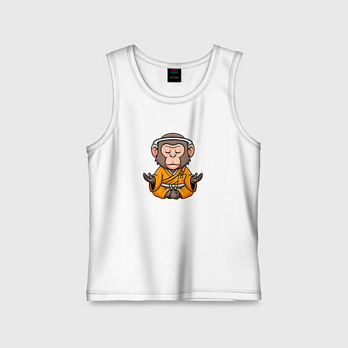 Детская майка Миниатюрная обезьяна монах / Белый – фото 1