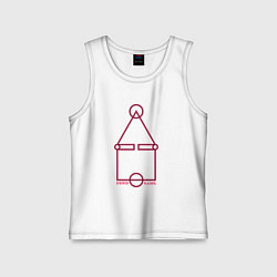 Майка детская хлопок Стиль игры в кальмара, цвет: белый