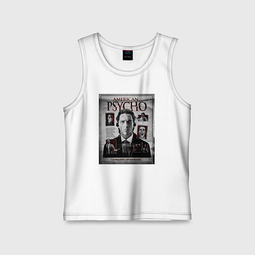 Детская майка Американский психопат Im walking on sunshine / Белый – фото 1