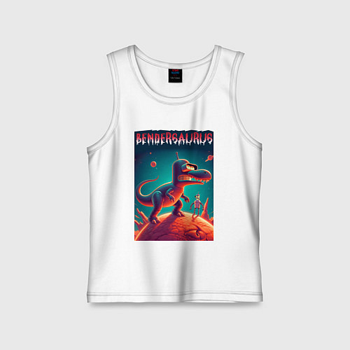 Детская майка Bendersaurus - meme / Белый – фото 1