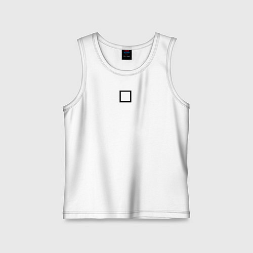 Детская майка Игра в кальмара квадрат белая / Белый – фото 1