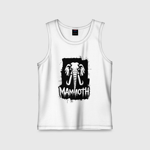 Детская майка Мамонт в стиле граффити / Белый – фото 1