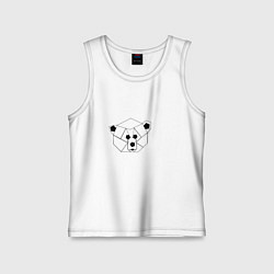 Детская майка Геометрическая морда медведя